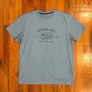 Vineyard Vines Men's Short Sleeve Blue Dunes Surf Tee Size Large